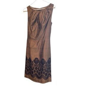 Kay Unger Gold and Black Dress